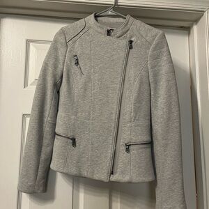 GAP Women's Light Gray Motorcycle Jacket